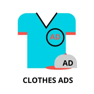 Concept of advertising on clothes Stock Illustration