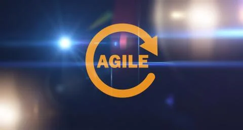 Concept of agile software development 스톡 일러스트