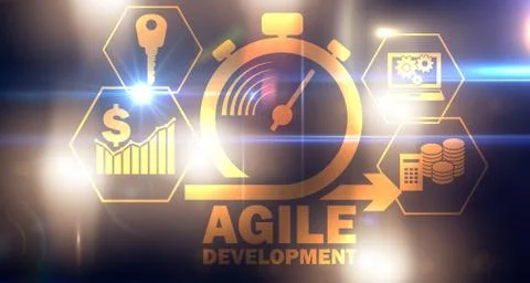 Concept of agile software development Stock Illustration
