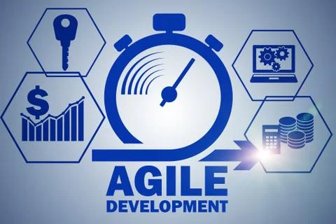 Concept of agile software development イラスト素材