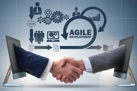 Concept of agile software development 스톡 사진