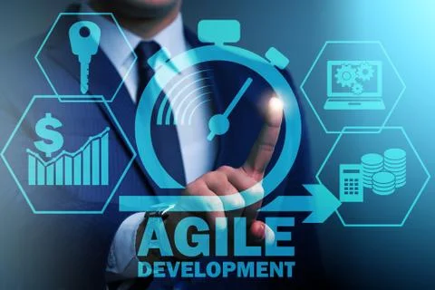 Concept of agile software development 스톡 사진