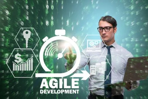 Concept of agile software development Stock Photos