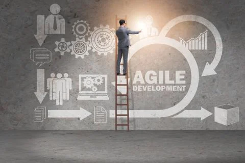Concept of agile software development Stock Photos