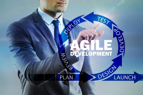Concept of agile software development Foto stock