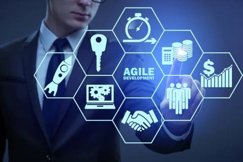 Concept of agile software development Stock Photos