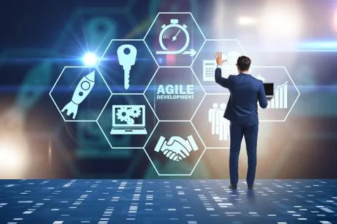 Concept of agile software development Foto stock