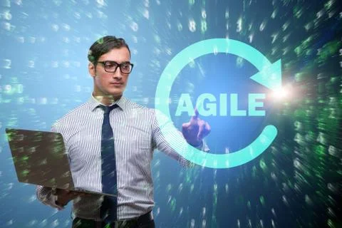 Concept of agile software development 스톡 사진
