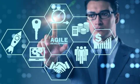 Concept of agile software development Stock Photos