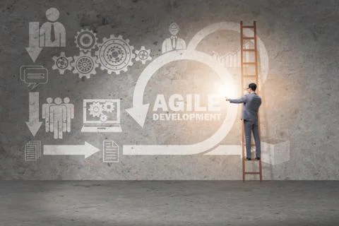 Concept of agile software development Stock Photos