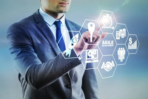 Concept of agile software development Stock Photos