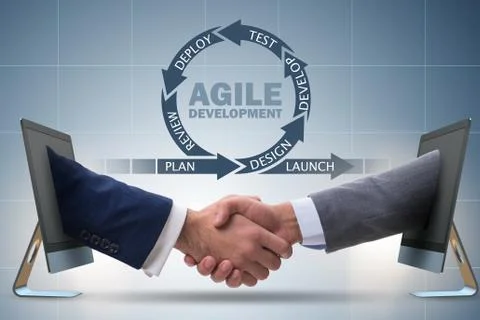 Concept of agile software development Stock Photos