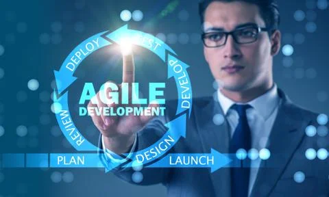 Concept of agile software development 스톡 사진