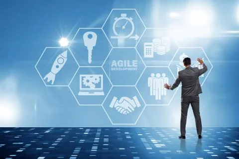 Concept of agile software development Foto stock