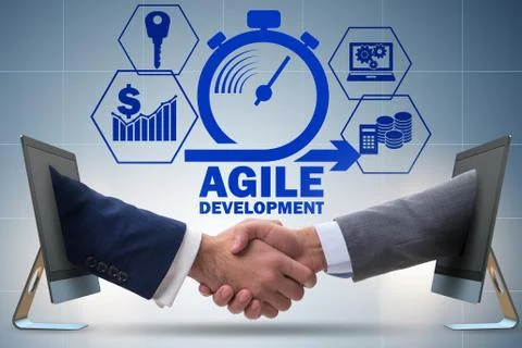 Concept of agile software development Foto stock