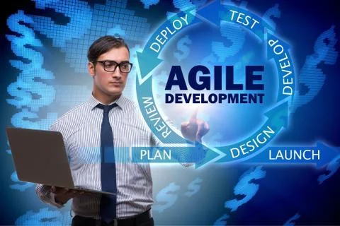 Concept of agile software development Stock Photos