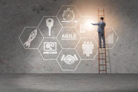 Concept of agile software development 스톡 사진