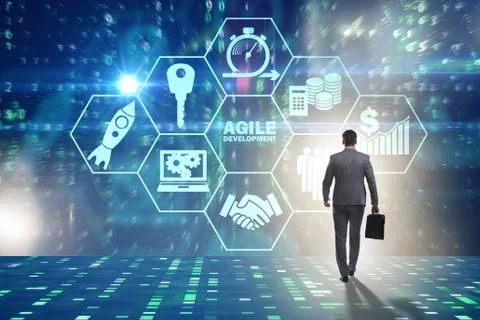 Concept of agile software development Foto stock