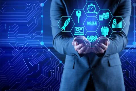 Concept of agile software development 스톡 사진