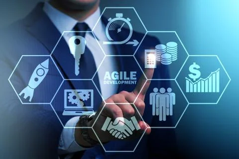 Concept of agile software development 스톡 사진