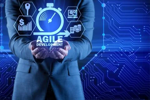 Concept of agile software development Foto stock