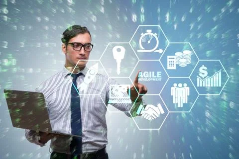 Concept of agile software development Stock Photos