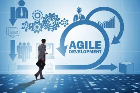 Concept of agile software development Stock Photos