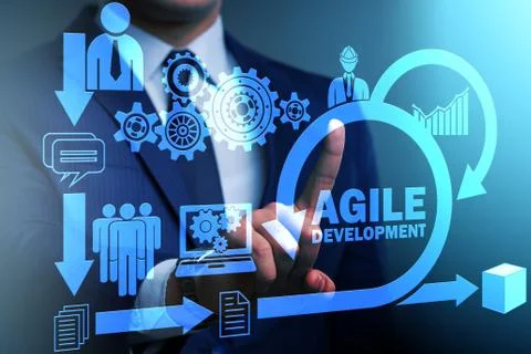 Concept of agile software development Stock Photos