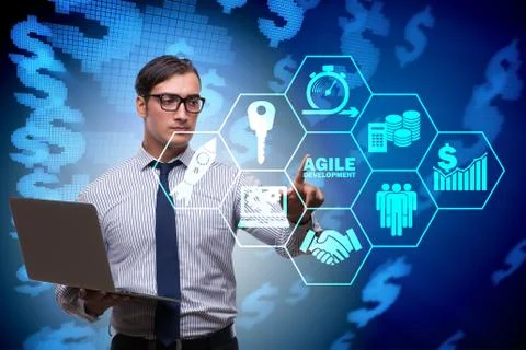 Concept of agile software development 스톡 사진