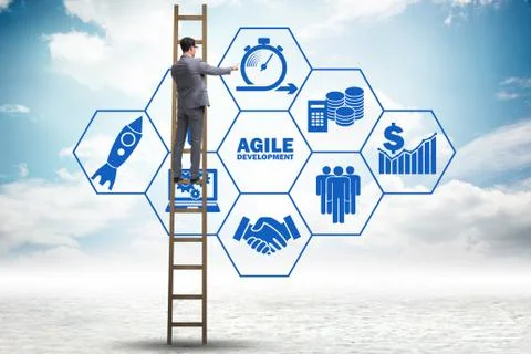 Concept of agile software development Stock Photos