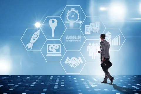 Concept of agile software development Stock Photos