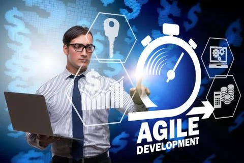 Concept of agile software development Stock Photos