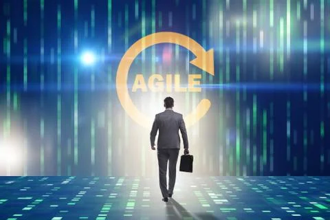 Concept of agile software development Stock Photos