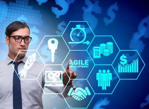 Concept of agile software development Foto stock