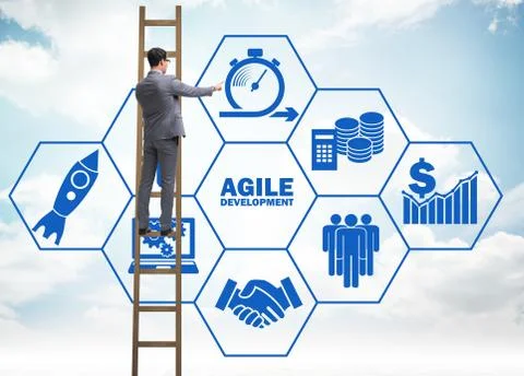 Concept of agile software development Stock Photos