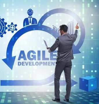 Concept of agile software development Stock Photos