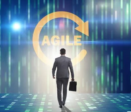 Concept of agile software development Stock Photos