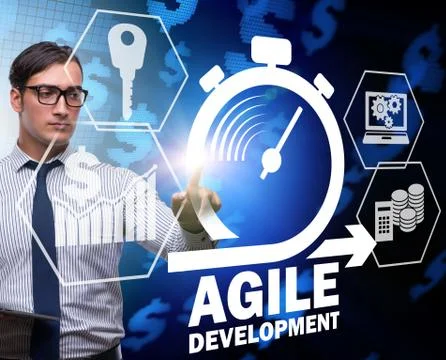Concept of agile software development Foto stock