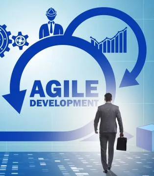 Concept of agile software development Stockfoto's