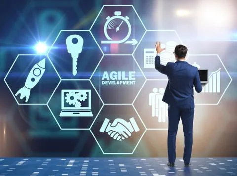 Concept of agile software development 스톡 사진