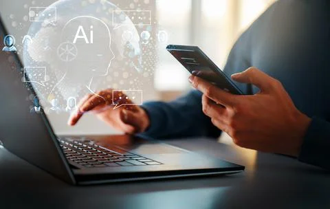 Concept of  AI and computer technology 写真素材