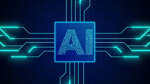 The concept of AI and future technologies, Data matrix with futuristic Stock Footage 344838141
