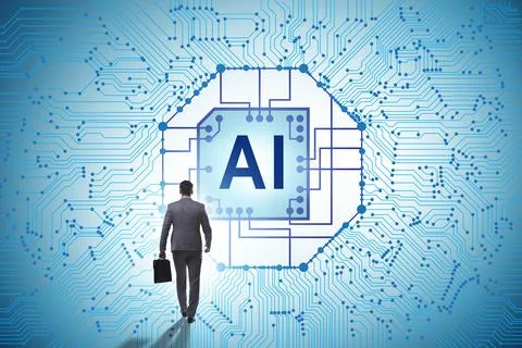 Concept of AI - artificial intelligence in action Foto stock