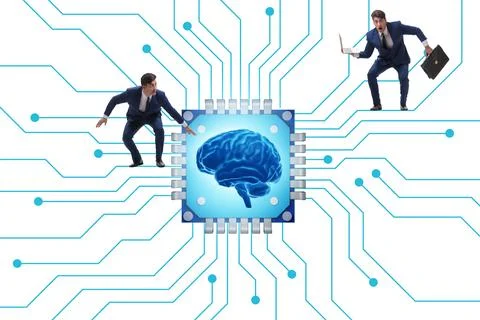 Concept of AI - artificial intelligence in action Foto stock