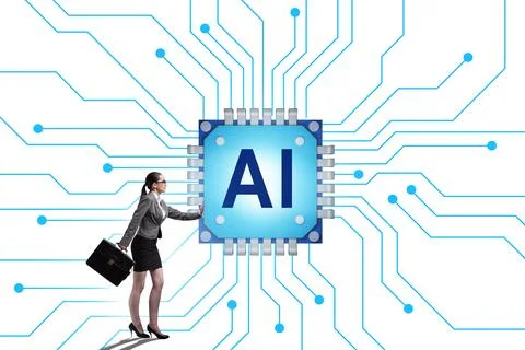 Concept of AI - artificial intelligence in action Foto stock