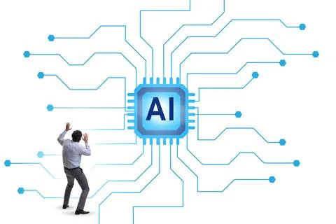 Concept of AI - artificial intelligence in action Foto stock