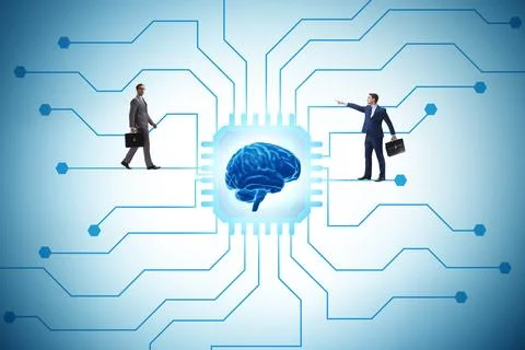 Concept of AI - artificial intelligence in action Foto stock