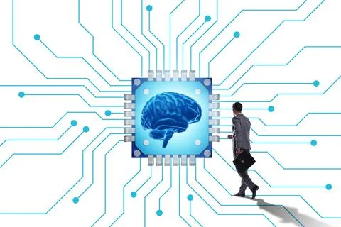 Concept of AI - artificial intelligence in action Stock Photos