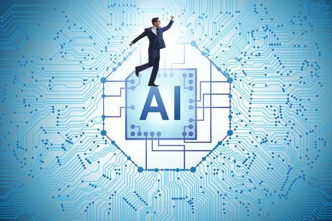 Concept of AI - artificial intelligence in action Foto stock