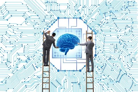 Concept of AI - artificial intelligence in action Foto stock